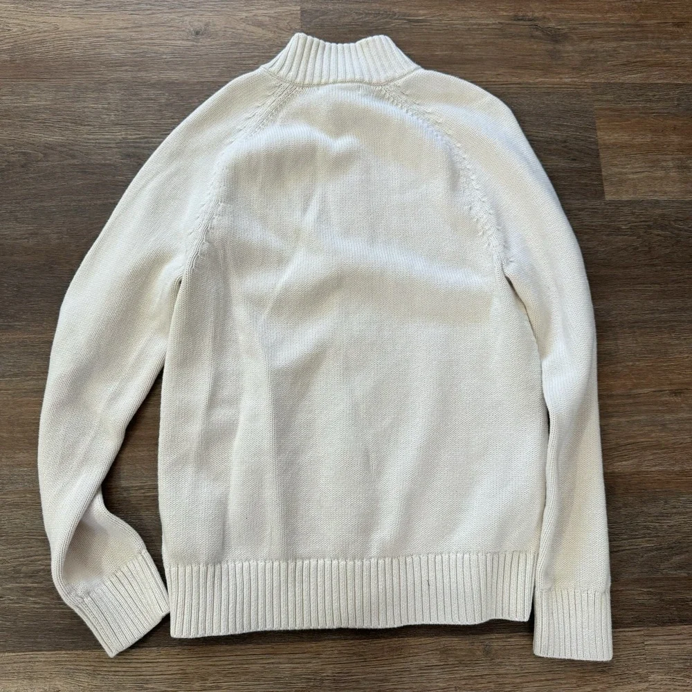 Banana Republic Cable Knit Full Zip Jacket Men's Sz‎ L Preppy Casual Elevated